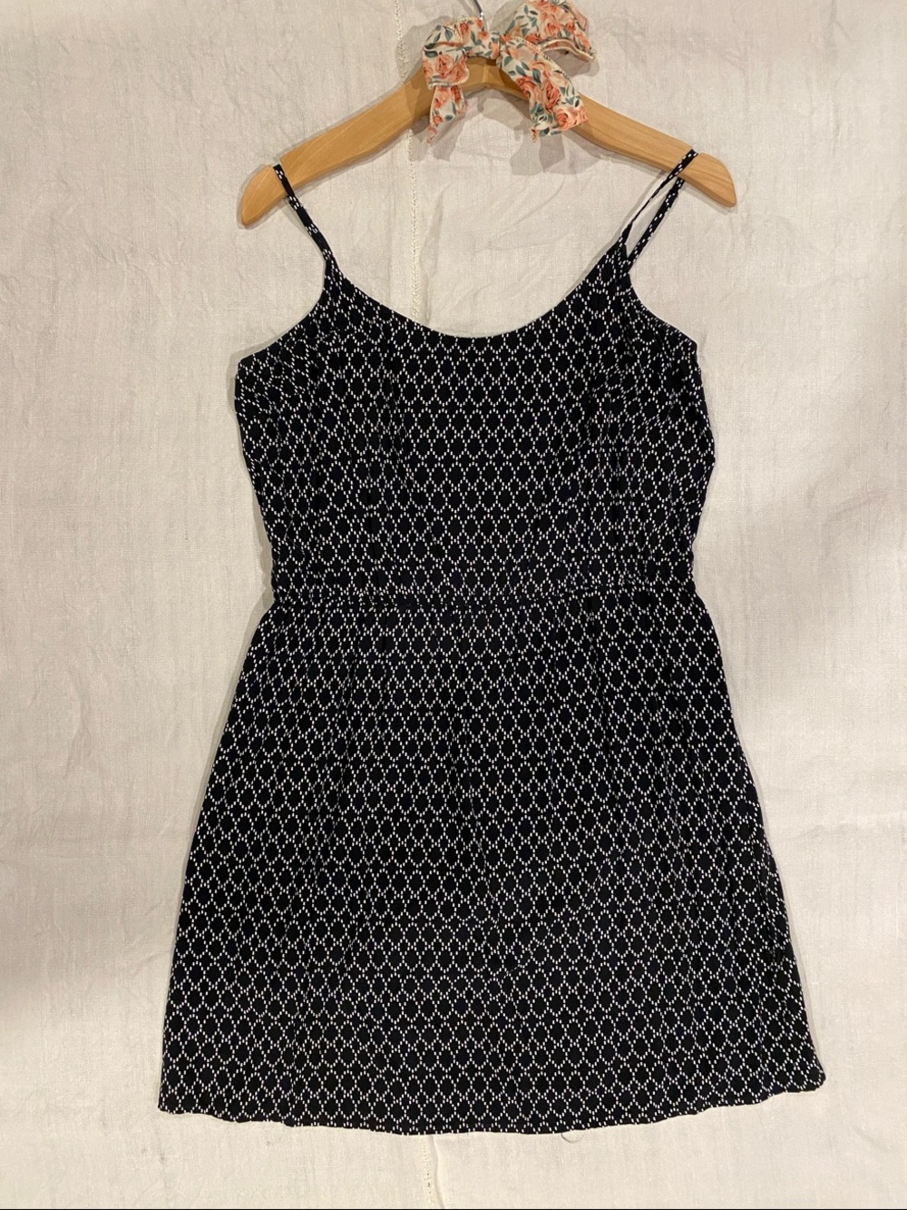 Old Navy Black & White Printed Spaghetti Strap Dress / Sun Dress